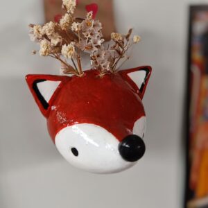 Fox magnet/note-photo holder/flower vase - Róka mágnes/képtartó/váza