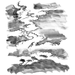 Cloud No1 - Felhők sumi-e