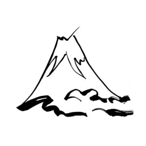 Mount Fuji No9 - Fuji-hegy sumi-e