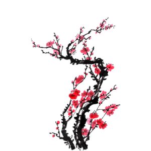 ume - plum sumi-e