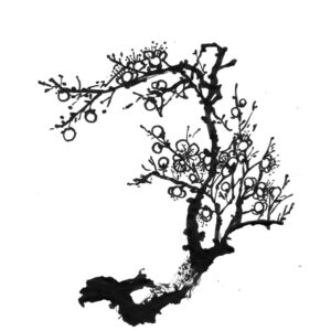 ume - plum sumi-e
